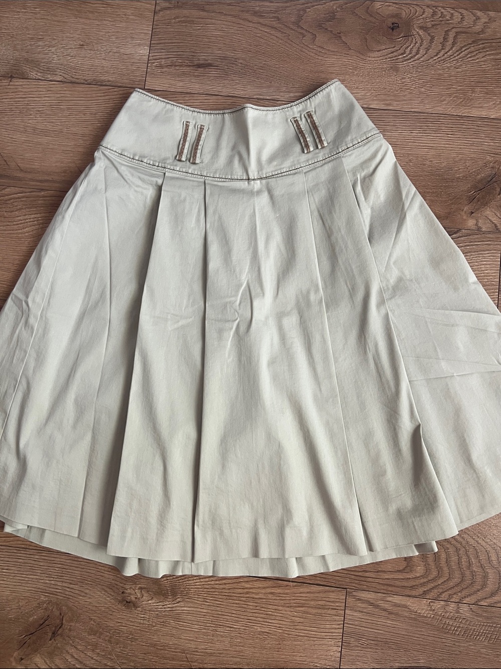 Elie Tahari Pleated Khaki Women's Skirt Sz 0 ( 26)
